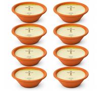 Bougie Jardin Citronnelle Royal Flame en Pot Terre Cuite, ± 13 Heures -Jaune, Grande Bougie 23 cm x 6,5 cm de Diamètre, Fabrication Européenne