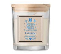 Bougie Joyeux noël à la meilleure Cousine - Candle- Idée Cadeau Secret Santa Famille Travail Départ Collègue Retraite Noël