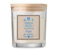 Bougie Joyeux noël au meilleur Papa - Candle- Idée Cadeau Secret Santa Famille Travail Départ Collègue Retraite Noël
