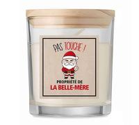 Bougie La Belle-Mère Pas Touche Père Noël - Candle- Idée Cadeau Secret Santa Famille Travail Départ Collègue Retraite Noël