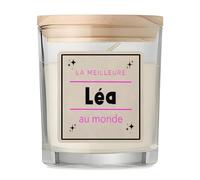 Bougie La meilleure Lea au monde 2 - Candle - Idée Bougie Décorative Cadeau Anniversaire Fête Original Famille Travail Départ Collègue Retraite Noël.