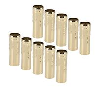 Bougie Lampe Titulaire Tube, 10 Pcs E14 Métal Tube Tête De Lampe Boîtier Fer pour Bougie Lampe Titulaire Tube Lampe Base 25x80mm Lustre En Cristal, Panneaux Et Unités(S or)