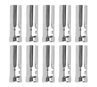 Bougie Lampe Titulaire Tube, 10 Pcs E14 Métal Tube Tête De Lampe Boîtier Fer pour Bougie Lampe Titulaire Tube Lampe Base 25x80mm Lustre En Cristal, Panneaux Et Unités(Chrome)