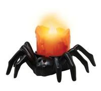 bougie led bougeoir araignée 9x6cm noir orange - générique 26831