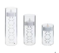 Bougie LED Lena transparent 6x6cm - Atmosphera Créateur d'intérieur