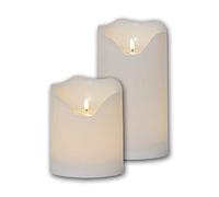 Bougie LED XXL Outdoor GRAND, flamme 3D, bougies jumbo set de 2, avec minuterie