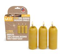 Bougie Longue durée (12h) à Citronnelle - Jaune - Lot de 3