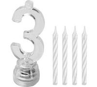 bougie lumineuse chiffre 3 led clignotant 7cm - sud trading cd1157+03 Multicolore G