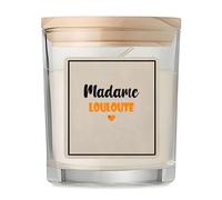 Bougie Madame Louloute | Candle | Idée Cadeau Anniversaire Fête Original Famille Travail Départ Collègue Retraite Noël (Orange)
