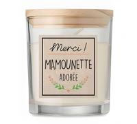 Bougie Mamounette Merci Adorée | Candle | Idée Cadeau Maman Mère Fête des Mères Original Anniversaire Fête Famille Amour Noël