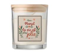 Bougie Margot la vie est plus jolie | Candle Cadeau Fête des Mères Anniversaire Soeur Noël Tata Marraine