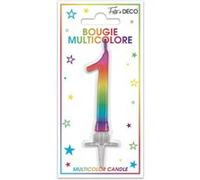 bougie métallique multicolore chiffre 1 - surprisez vous bmcm01 Multicolore G