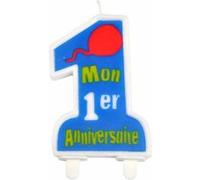 Bougie "Mon Premier Anniversaire" 9cm Bleu Bleu G