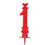 Bougie numéro 1 rouge - 8,5 cm