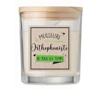 Bougie Orthophoniste Meilleure de tous les temps | Candle | Idée Cadeau Rééducatrice du langage Original Travail Départ Collègue Retraite Anniversaire Noël