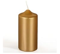 Bougie - PAP STAR - Ø 60 mm - 130 mm - Couleur or - Cire