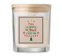 Bougie Papa Magie de noël Sapin - Candle- Idée Cadeau Secret Santa Famille Travail Départ Collègue Retraite Noël