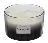 Bougie parfumée 3 mèches en coton HARMONY senteur linge frais noir