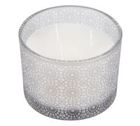 Bougie Parfumée 3 Mèches Graphic Ethnic 11cm Gris Clair