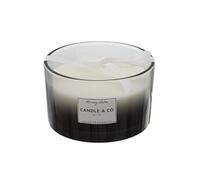 Bougie Parfumée 3 mèches Teinte Noire Senteur Linge Frais Ø13x8cm - ELEXI -