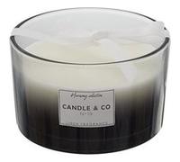 AltoBuy Bougie Parfumée 3 mèches Teinte Noire Senteur Linge Frais Ø13x8cm - ELEXI