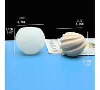 Bougie Parfumée 3d Planète Ronde, Moule En Silicone Pour Gâteau Décoration Sucre Chocolat Fondant, Outils De Fabrication D'argile À Faire Soi-Même, 203f