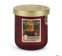 HEART & HOME - Bougie Parfumée à Base de Cire Naturelle de Soja pour la Maison - Petite jarre Magie de Noël - Durée de combustion 30h - Cadeau, Décoration et Parfum pour la Maison - Pot en verre