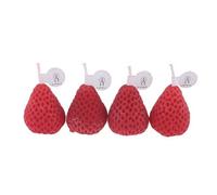 Bougie Parfumée À La Fraise En Paraaffine, 4 Pièces/Boîte, Cadeau De Saint-Valentin, Décoration De Maison Pour Fête