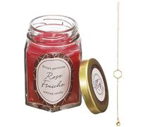 Bougie parfumée à la rose CADIX couleur rouge + bracelet surprise