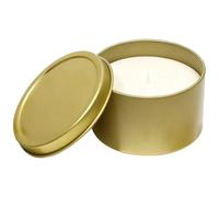 Bougie parfumée aux huiles essentielles végétales, 6,5 x 6,5 x 4 cm, bougie dorée pour aromathérapie et détente, cire naturelle à combustion longue, mèche coton, cadeau romantique