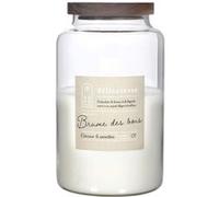 Bougie parfumée avec couvercle en acacia (H24 cm) senteur brume des bois - -