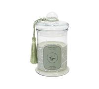 HOME DECO FACTORY - BO5578, Bougie Parfumée Bonbonnière Figue - Décoration Tendance - Cire de Paraffine - Temps de Combustion 80h - Dimensions 13.2 x 23.5 x 13.2 cm - Verte