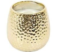 The_home_deco_factory Bougie parfumée céramique effet martelé 9 cm - Or