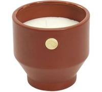HOME DECO FACTORY - BO5524 - Bougie Parfumée Ciment Ocre Médaillon - Diamètre : 12 cm