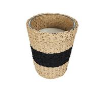 Bougie parfumée dans un panier Tressé (H23cm) senteur bois gingembre - -