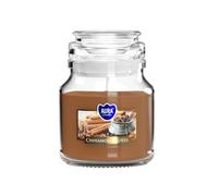 Bougie parfumée dans un pot en verre avec couvercle - 120 g - Durée de combustion : environ 28 h (clou de girofle à la cannelle)