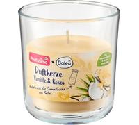 Bougie parfumée dans un pot en verre vanille & noix de coco, 1 pièce - Marque DM Allemagne - Compatible avec profissimo - Duftkerze im Glas Vanille & Kokosnuss, 1 St