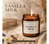 Bougie parfumée de style An avec un parfum de vanille crémeuse. Cette bougie marron est parfaite pour la décoration de la chambre à coucher tout au long de l'année et ajoute une touche naturelle à la 