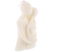 Bougie Parfumée Déco Romantique en Cire de Soja, Couple Enlacé | Beige, Style Contemporain Rustique, pour Table, Salon et Centre de Table, Finition Soignée