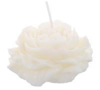 Bougie Parfumée Décorative Pivoine Blanche pour Fête sans Fumée | Style Ferme Artistique, Forme Fleurie Rustique, Ambiance Chaleureuse et Festive, pour Épouse et Amis
