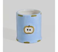Bougie parfumée en céramique motif pomme, parfum ''Tarte tatin'' 7x8x7cm Beige