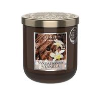 Bougie parfumée en jarre - Vanille & bois de santal - Cire de soja - 30 h de combustion - 110 g - Beige
