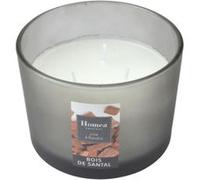 Bougie parfumée en verre avec 3 mèches Essentiel - Bois de Santal - D11 x 8 cm G