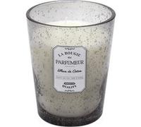 Bougie Parfumée en Verre Bullé Gris Clair Senteur Fleur de Coton H16cm - RAINY -