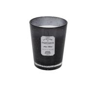 Bougie Parfumée en Verre Bullé Gris Foncé Senteur Musc Blanc H16cm - RAINY -
