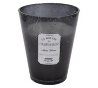 Bougie Parfumée en Verre Bullé Gris Foncé Senteur Musc Blanc H23cm - RAINY