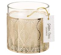 Bougie parfumée en verre et métal doré 10x10x10cm Doré