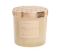 Bougie parfumée en verre gris et métal doré 350g 10x10cm Doré