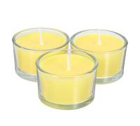 Bougie Parfumée en Verre Jaune, Lot de 3 Pièces, Paraffine