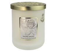 Bougie parfumée grande jarre 320g-75h senteur Ange d'hiver (zeste d'orange et patchouli) - Heart & Home